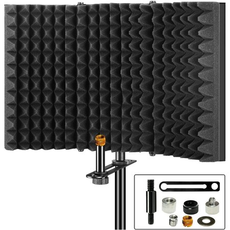 5 Core 5 Core Microphone Isolation Shield - Foldable Mic Shield with 3 Sound Insulation Absorbing Foam ISO SHIELD 3